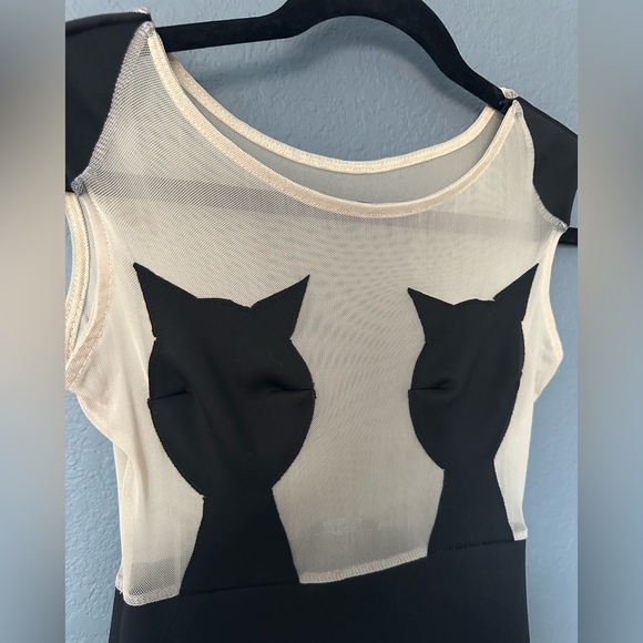 Nasty Gal Black Mesh Cat Dress - perfect for a party - Picture 3 of 6